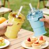2-in-1 Collapsible Silicone Ice Ball Maker Cup Portable Ice Cube Bottle