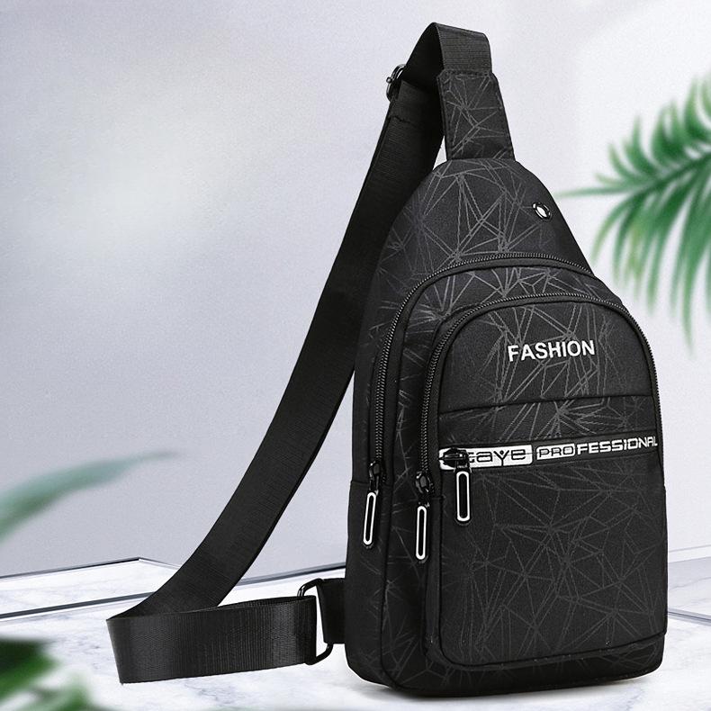 Chest Bag Diagonal Leisure City Simple Oxford Cloth Chest Bag Simple Shoulder Crossbody Bag Leisure Bag Portable Chest Bag