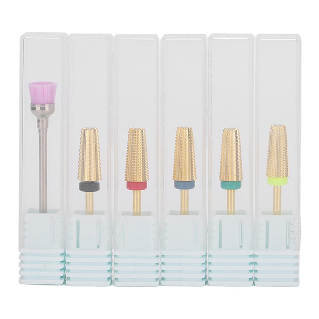 Multifunctional Nail Drill Bits Tungsten Steel 5 In 1 Nail Polishing Grinding Head Manicure