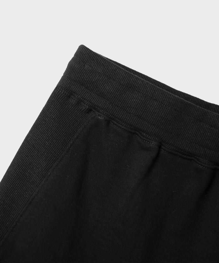 SOME PLACE Sweat Mini Cotton Color Block Basic Skirt Shorts [Black]