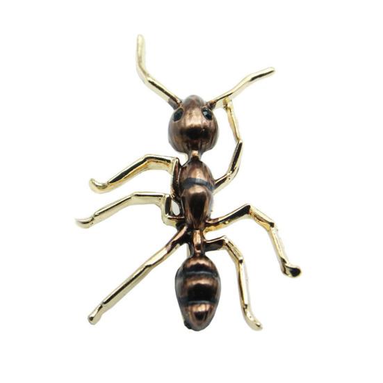 

Унисекс брошь из сплава с муравьями, значок, костюм, куртка с лацканами, аксессуар для одежды кофейный