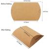 50Pcs Kraft Paper Pillow Gift Box with Jute Rope, Small Candy Boxes for Gift Jewelry Soap Packaging, Mini Foldable Gift Box Wedding Birthday Party