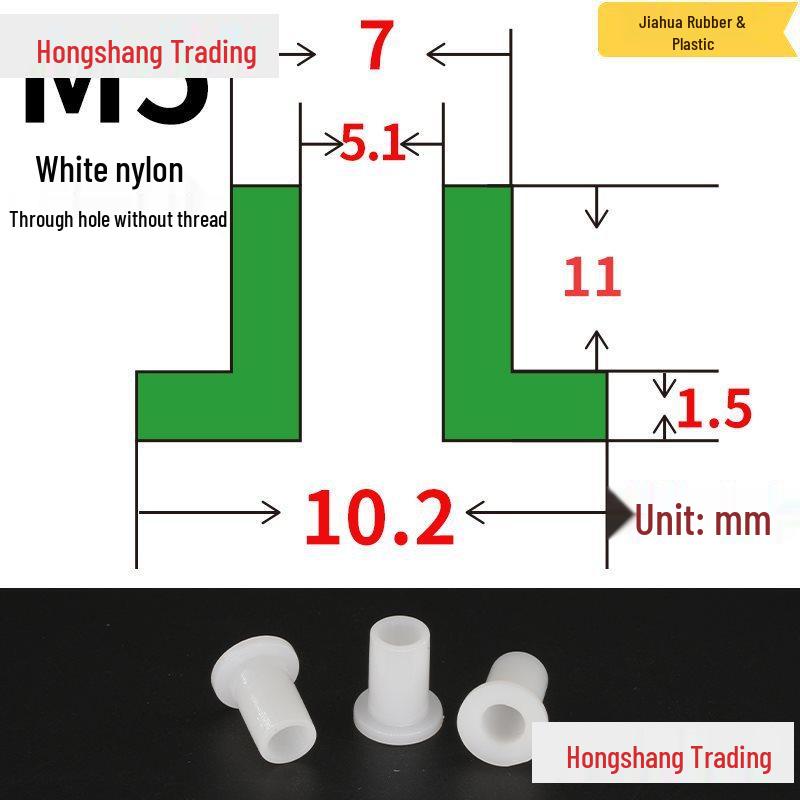 Step T-Shaped Nylon Insulating Bushing Washer, M3-M35 Thread Protection Spacer