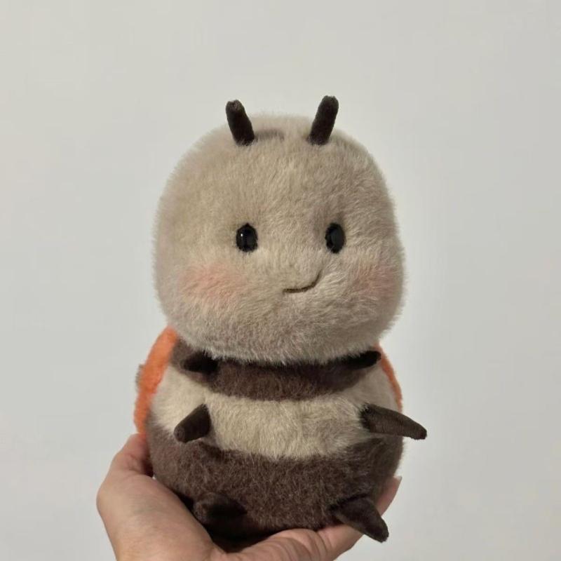 Cute Seven-spotted Ladybug Plush Toy Lovely Creative Insect Fluffly Doll Kawaii Cartoon Beetle Stuffed Doll Girl Gift Bed Decor