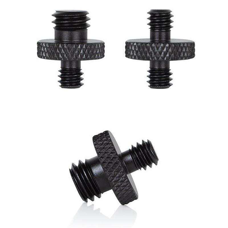 Double Headed Adapter Screw 1/4" Male To 1/4" or 3/8" Male Threaded Adaptor for Tripods Fill Light Stand Camera Cage