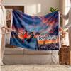 Miraculous Ladybug Personalized Flannel Blanket, Custom Printed Text Name, Warm Soft Blanket For Couch Bed