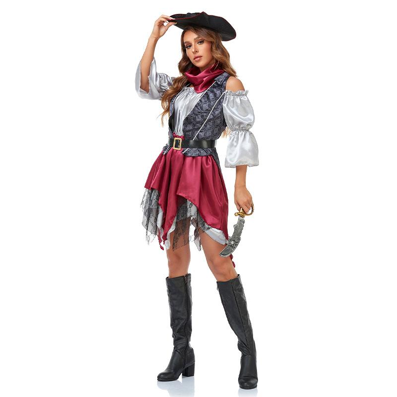 Halloween Dai Pirate Uniform Masquerade Women's Adult Pirates of the Caribbean Costume