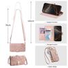 3 in 1 Floral Geprägte PU Leder Crossbody Handyhülle für iPhone/Samsung 6 Kartenfächer + Reißverschluss-Münzfach + Ständer & Abnehmbarer Langer Schultergurt