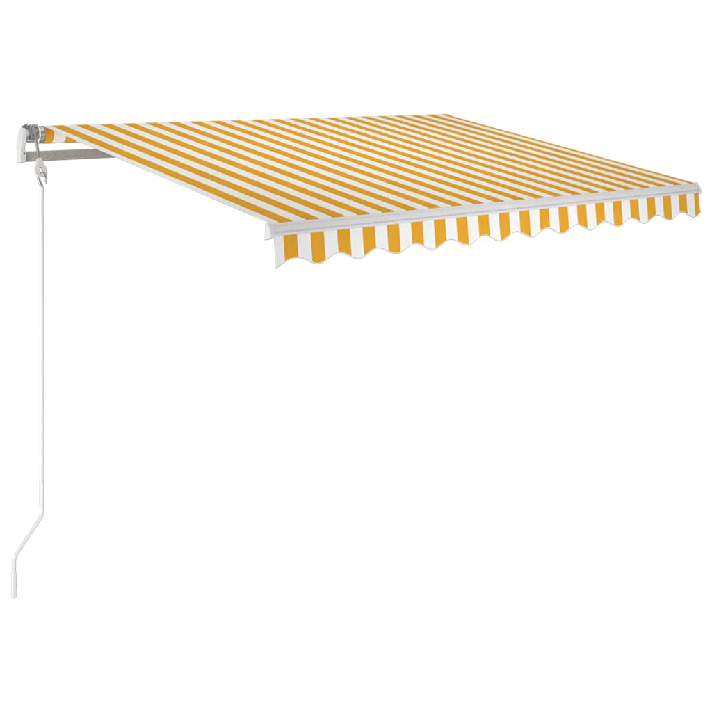 Automatic Retractable Awning 300x250 cm Yellow and White