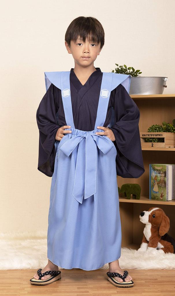 Clearstone Kids Job Cosplay Halloween Bugyo Costume for Blue Boys, 120cm,