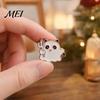 Ghost Enamel Pin Spooky Halloween Brooch Pin, Pumpkin Skull Haunted House Decorative Accessory for Sweaters Coats Bags Hats Scratch-resistant
