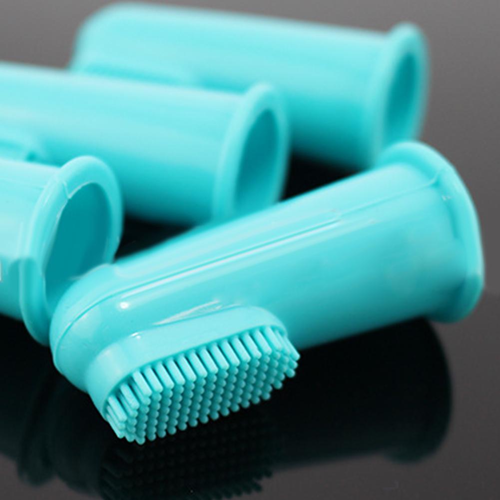 Baby Finger Tandborste Silikon mjuka tänder Ren massageborste för spädbarn