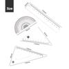 8-in-1 Compass Ruler Set with Iron Box Mathematical Geometry Drawing Tools Protractor Stationery for Students