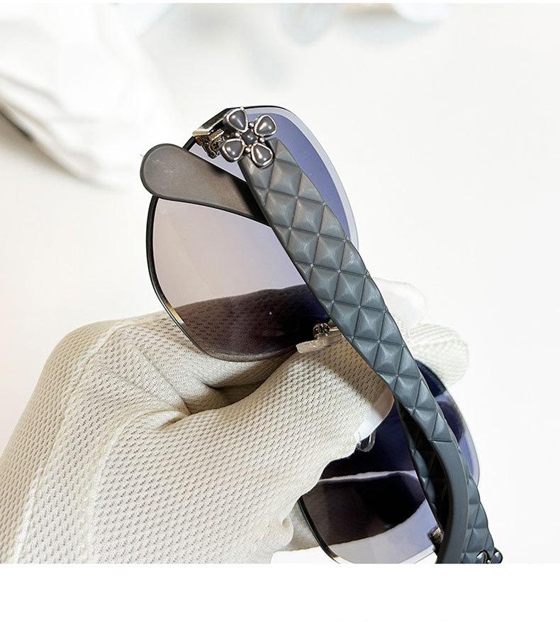 Women's Egg-Shaped Stylish Frameless Retro Sunglasses for Summer Photoshoots