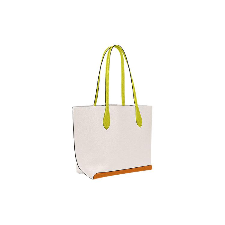 New COACH Kia Cow Leather Tote Bag Shopping Bag Handbag Shoulder Bag Women's Chalk Multicolor CA097-B4CAH
