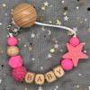 Handgefertigt Personalisierte Name Kaktus Schnullerclips Ketten Silikonperlen Personalisieren Säugling Chupetero Zahnung Personalisiert Geschenk