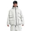 Baggy Skijacke für Herren und Damen Snowboardmantel Winddicht Warm Gefüttert Outdoor Sport Skijacken Unisex Wasserdicht Schneejacken mit Kapuze