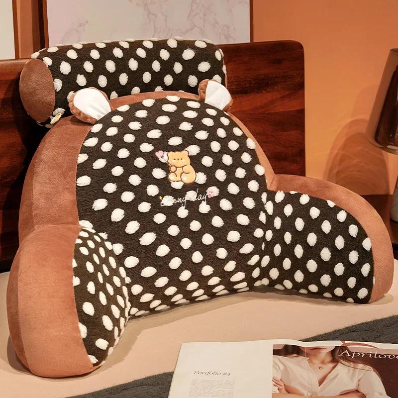 Plush Fur Soft Waist Pillow Bedhead Pregnant Women's Waist Protection Pillow Home Furnishing Sofa Decoration Printed Cushion