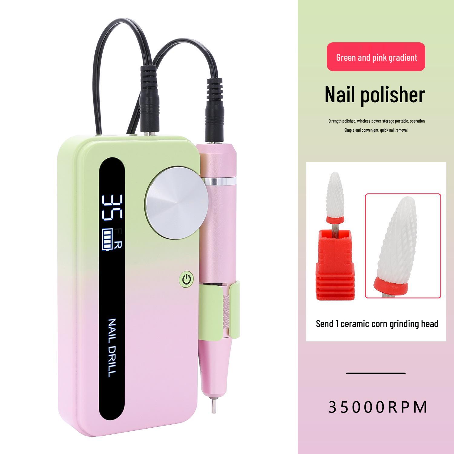 

Перезаряжаемая пилка для ногтей с градиентной расцветкой: Высокоскоростная профессиональная электрическая пилка для ногтей и средство для удаления