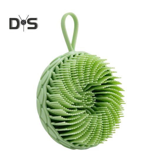 

Силиконовая щетка для ванны, двусторонняя, с мягкой щетиной, для глубокого очищения, многофункциональная душевая щетка зелёный