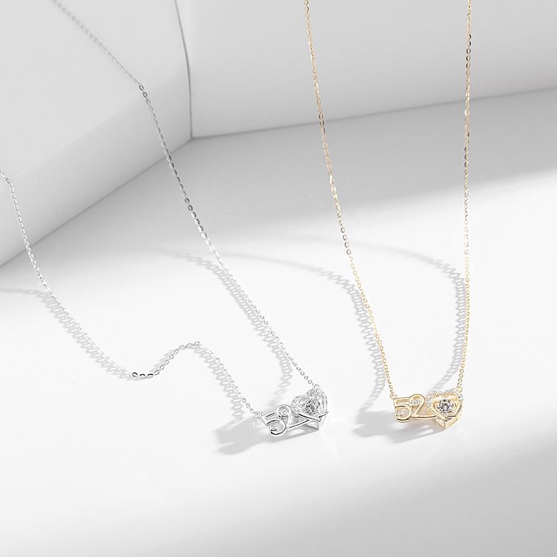 BELLA BOX I Love You 520 Gorgeous Elegant Pendant Necklace For Women Charm Wedding Engagement Gemstones Pearl Clavicle Chain Female Gifts