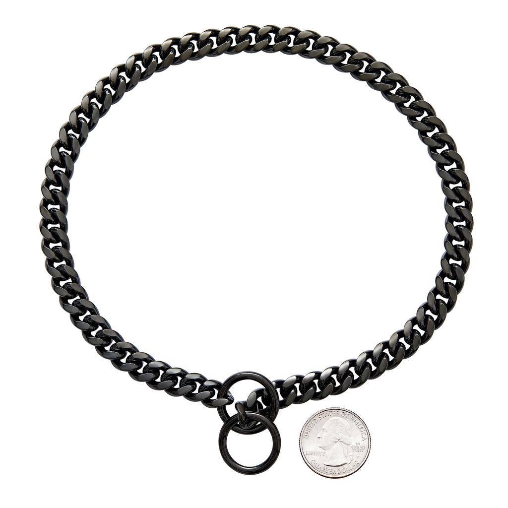 10Mm Small and Medium Pet Dog Chain Stainless Steel Titanium Steel Gold Cuban Chain Dog Collar Necklace Cat Chain