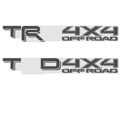 LUMIMAN Toyota TRD 4x4 Off-Road Decal Stickers, Tacoma, Tundra, Pickup, Car, Body Stickers, Set of 2 (A, Dark Gray)