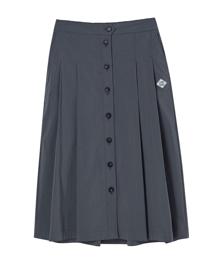Comoni Nose W Button Pleats Skirt [2 Color]