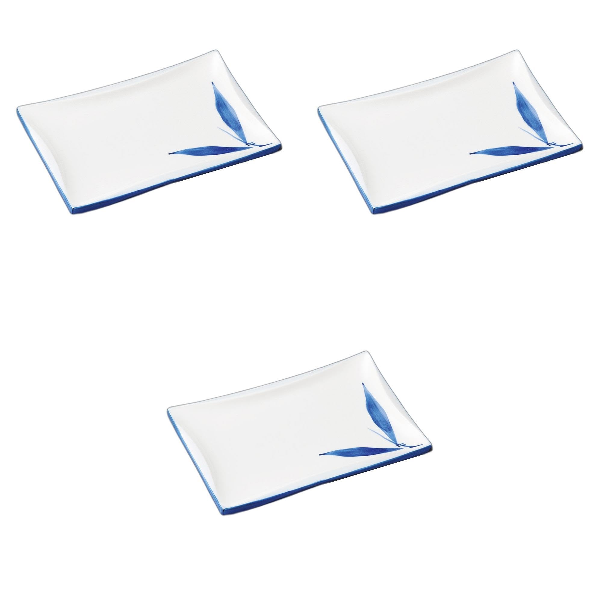 

Set of 3 Bamboo Bamboo Ceramic Plates x 14 x Setomonohonpo [20.2 3.2 cm]