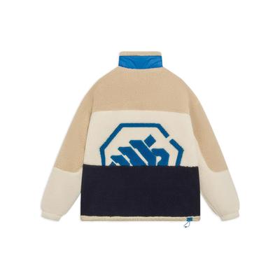 Badfive Series Fleece-Lined Warm Zip-Up Stand Collar Jacket Men Jacket Khaki AFDSA71-1