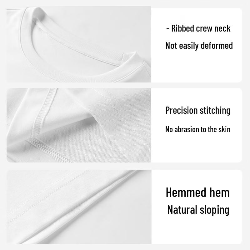 Men's Cooling Quick-Dry 70-Count Cotton Ice Silk Short-Sleeve T-Shirt