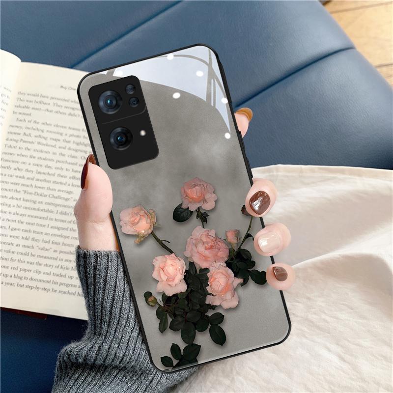 

Чехол для телефона «Розовая роза» для Iphone 14 13 11 12 Pro Max Mini Xs Xr X 7 8 6s Plus Se 2022, чехлы из закаленного стекла на заднюю панель