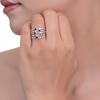 Garnet Multi-Stone Ring – 925 Sterling Silver Statement Band – Handmade January Birthstone Jewelry for Women