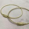 Gold-Plated Wire Ring Universal Tag For Bags And Cartoon Keys, Stainless Steel Electroplated Wire Chain