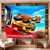 Train Adventure: Titipo's Journey Large Wall Tapestry,Ideal for Office Backdrops, Holiday Gifts, Home Decor (Living Room, Bedroom, Dorm, Parties), and