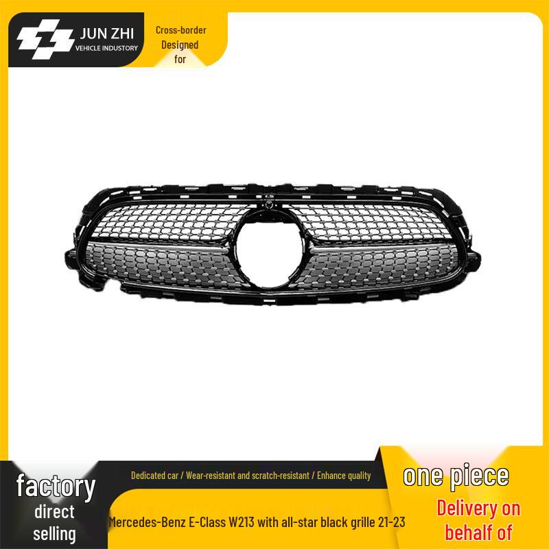 Compatible Black Front Grille for 2021-2023 Mercedes-Benz E-Class W213