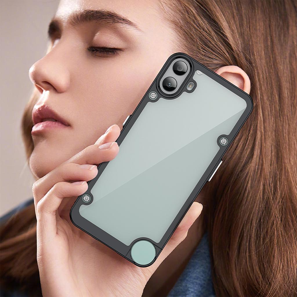 Pro Nothing CMF Phone 1 Pouzdro na telefon WANLONFENG Série XC TPU Akrylový kryt s tvrzeným sklem (Velký otvor pro objektiv)