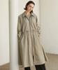 A.Riff Shirred Neck String Long Jumper_Beige