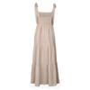Summer Women's Solid Backless Spaghetti Strap Long Dress