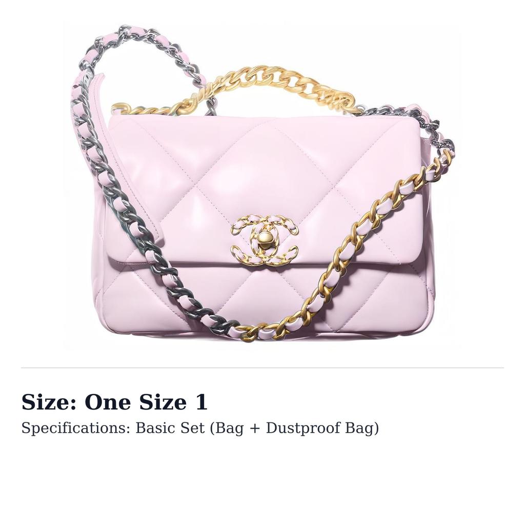 Chanel 19Bag Sheepskin Flap Bag Crossbody Bag Small Women's Pink AS1160-B04852-NG750
