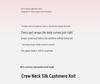 Cashmere Mulberry Silk Korean Style Crew Neck Short-Sleeved Loose Sweater for Spring and Autumn