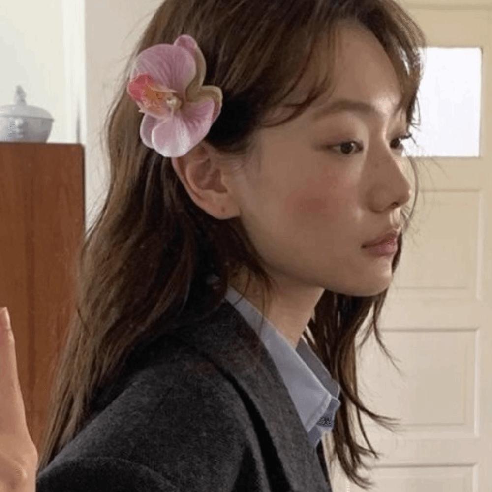 Headdress Simulated Flower Hairpin Handmade Accessories Cute Butterfly Orchid Flower Women