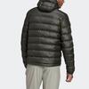 adidas Casual Sports Warm Logo Hooded Cotton Jacket Men Jacket Dark-Earth-Brown GK0640