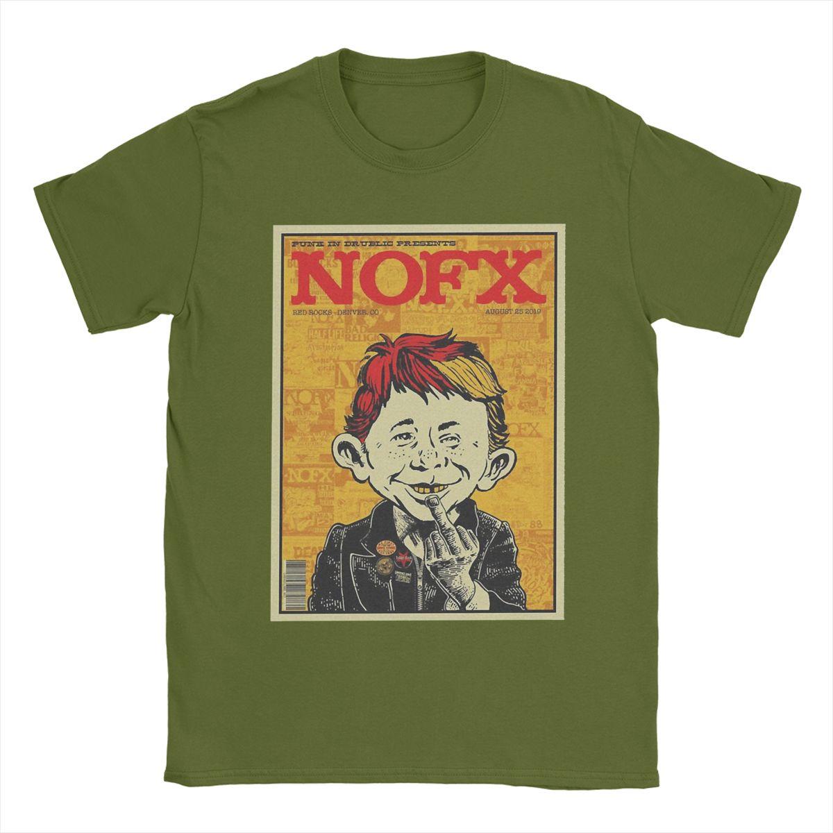 

Funny Nofx Punk In Drublic T-Shirts Men Round Neck 100% Cotton T Shirts Short Sleeve Tees Gift Idea Clothes 4XL