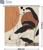 Abstract Woman Shower Curtain Leaves Minimalist Mid Century Contemporary Line Shapes Terracotta Modern Aesthetic Bathtub Decor