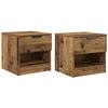 Bedside Cabinet 2 Pcs Reclaimed Wood Look 40 X 39 X 40 Cm Engineered Wood