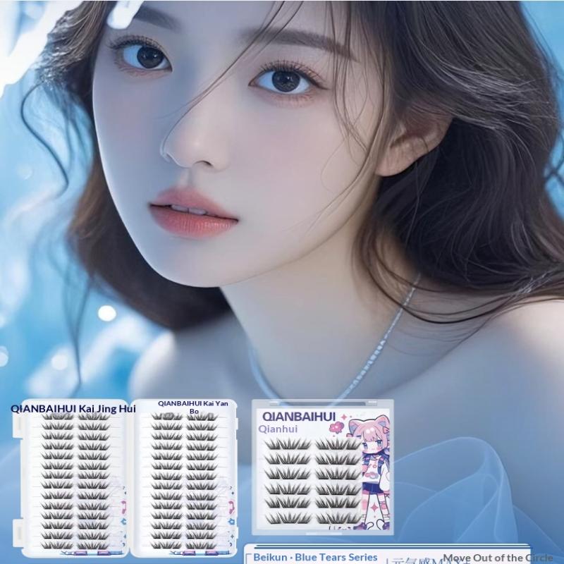 DIY Büschel Wimpern Klebefreie Falsche Wimpern Natürliche Wimpern Manga Wimpern Weiche Falsche Wimpern Tages-Make-up