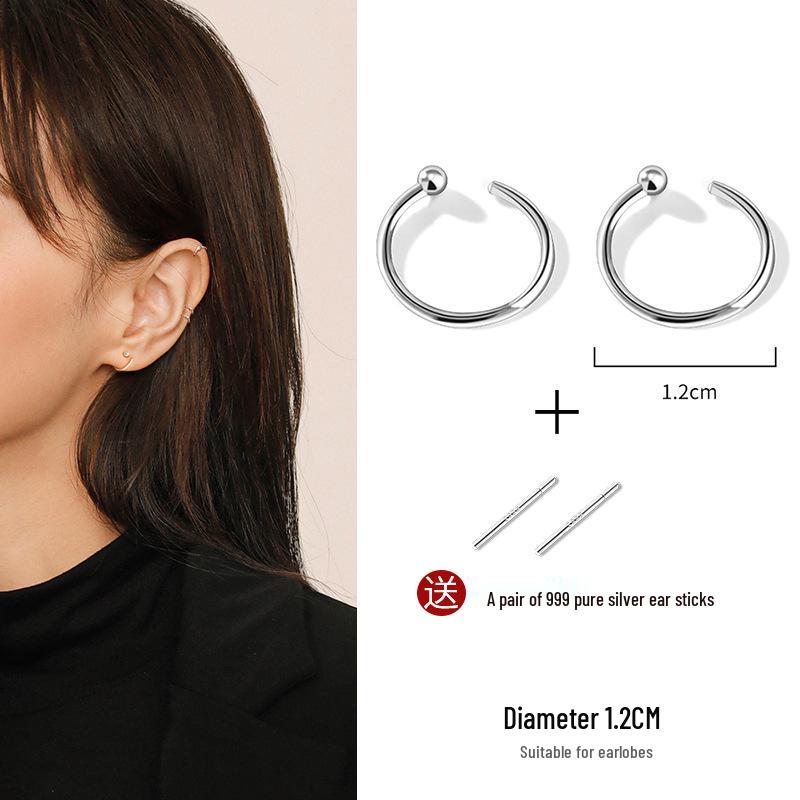 S925 Sterling Silver Stud Earrings - Trendy, Lightweight, Simple Luxury for Women (2025)