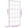 Sliding Door Golden 102.5x205 Cm Clear Tempered Glass and Aluminum
