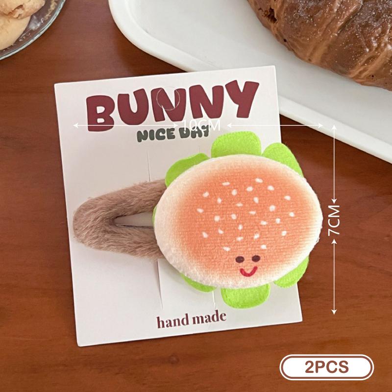 

2 шт. Креативная заколка для волос в форме еды Капибара для женщин девушек Мультяшная милая капибара Боковая заколка Аксессуары для волос Подарки